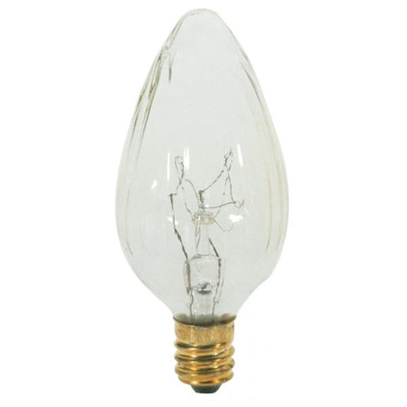 15 Watt F10 Incandescent - Clear - 1500 Average rated hours - 110 Lumens - Candelabra base - 120 Volt - 2-Card