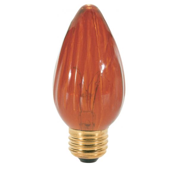 40 Watt F15 Incandescent - Amber - 1500 Average rated hours - Medium base - 120 Volt - 2-Card