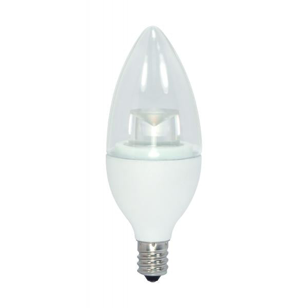 3.5 Watt LED Candle - 3000K - Candelabra base - 120 Volt