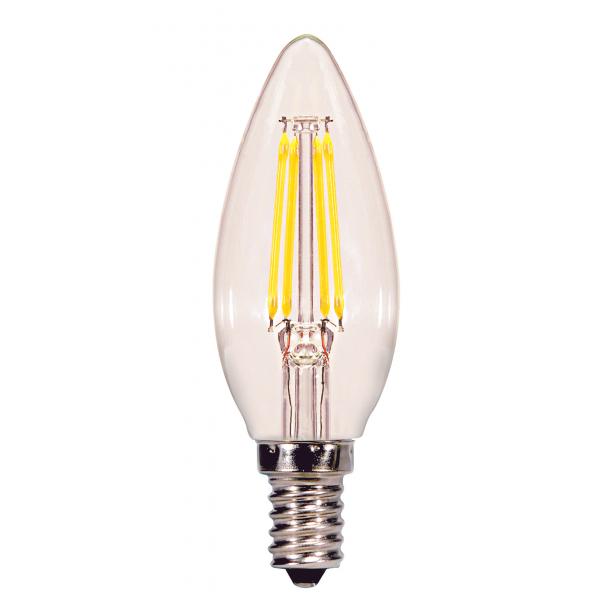 4.5 Watt B11 LED - Clear - Candelabra base - 2700K - 350 Lumens - 120 Volt