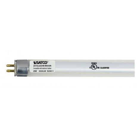 25 Watt T5 LED - Miniature bi-pin base - 5000K - 50000 Average rated hours - 3500 Lumens - Type A - Ballast dependent