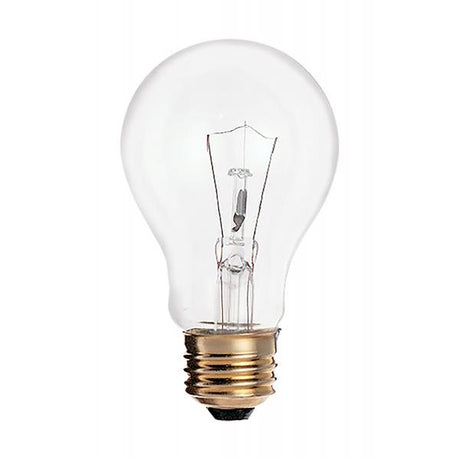 60 Watt A19 Incandescent - Clear - 8000 Average rated hours - 595 Lumens - Medium base - 120 Volt