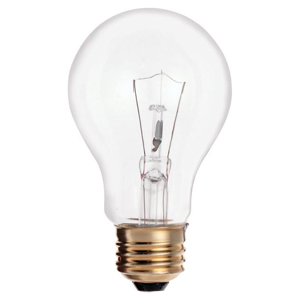 135 Watt A21 Incandescent - Clear - 8000 Average rated hours - 1750 Lumens - Medium base - 120 Volt