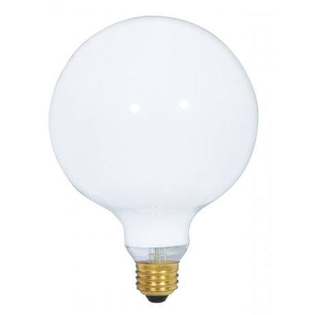 25 Watt G40 Incandescent - Gloss White - 4000 Average rated hours - 110 Lumens - Medium base - 120 Volt