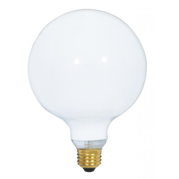 40 Watt G40 Incandescent - Gloss White - 4000 Average rated hours - 280 Lumens - Medium base - 120 Volt