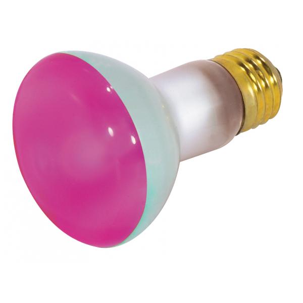 50 Watt R20 Incandescent - Pink - 2000 Average rated hours - Medium base - 130 Volt