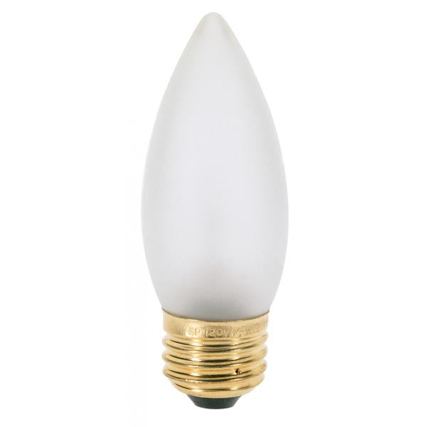 25 Watt B11 Incandescent - Frost - 1500 Average rated hours - 200 Lumens - Medium base - 120 Volt