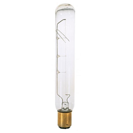 25 Watt T6 1/2 Incandescent - Clear - 1500 Average rated hours - 180 Lumens - DC Bay base - 130 Volt