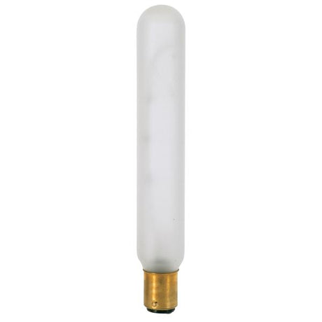 25 Watt T6 1/2 Incandescent - Frost - 1500 Average rated hours - 170 Lumens - DC Bay base - 130 Volt