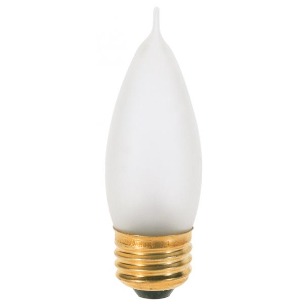 25 Watt CA10 Incandescent - Frost - 1500 Average rated hours - 200 Lumens - Medium base - 120 Volt