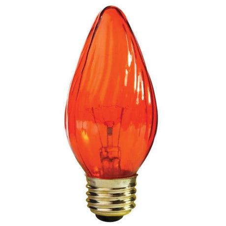 25 Watt F15 Incandescent - Amber - 1500 Average rated hours - Medium base - 120 Volt