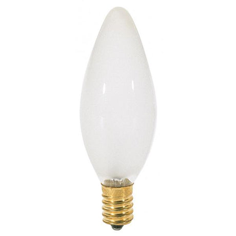 25 Watt BA9 1/2 Incandescent - Frost - 1500 Average rated hours - 220 Lumens - European base - 120 Volt