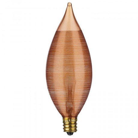 25 Watt C11 Incandescent - Spun Amber - 4000 Average rated hours - Candelabra base - 120 Volt