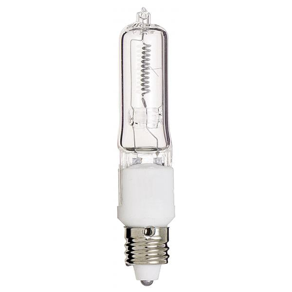 100 Watt - Halogen - T4 - Clear - 2000 Average rated hours - 1700 Lumens - Mini Candelabra base - 120 Volt - Carded