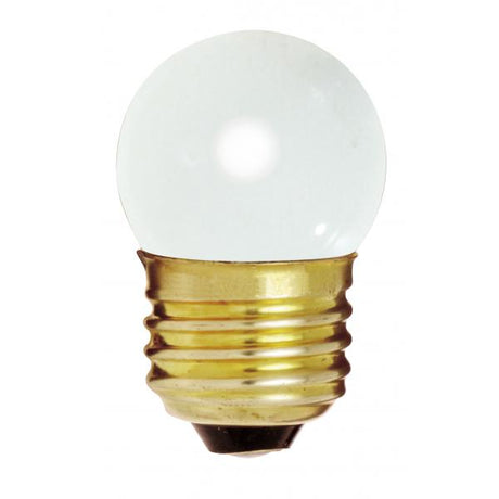 7.5 Watt S11 Incandescent - Gloss White - 2500 Average rated hours - 20 Lumens - Medium base - 120 Volt