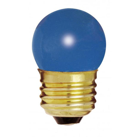 7.5 Watt S11 Incandescent - Ceramic Blue - 2500 Average rated hours - Medium base - 120 Volt