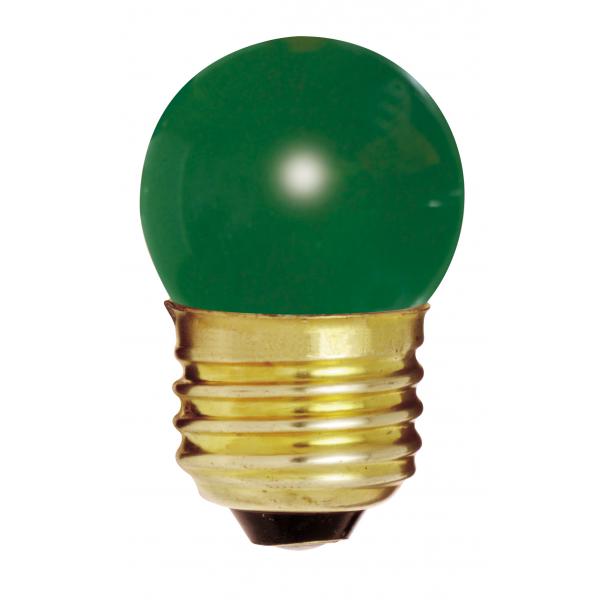 7.5 Watt S11 Incandescent - Ceramic Green - 2500 Average rated hours - Medium base - 120 Volt