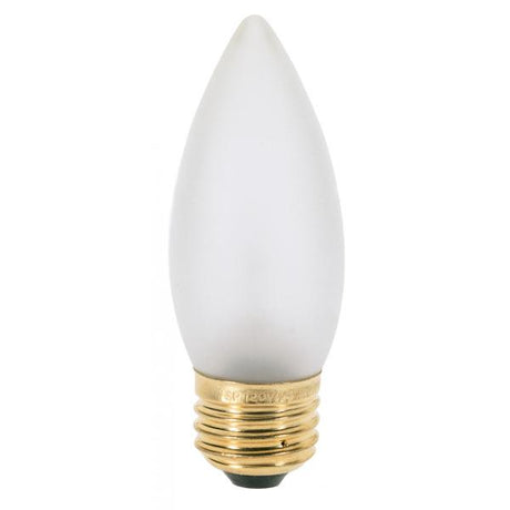 25 Watt B11 Incandescent - Frost - 1500 Average rated hours - 200 Lumens - Medium base - 120 Volt - 2-Card