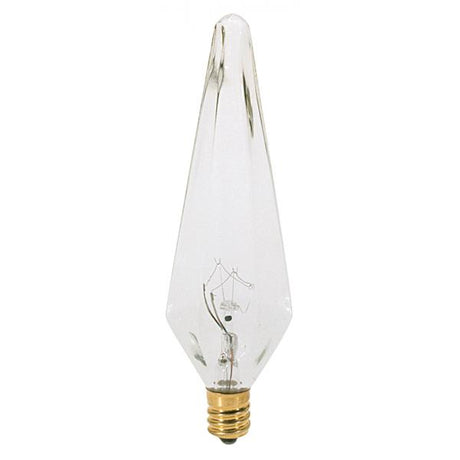 25 Watt HX10.5 Incandescent - Clear - 1500 Average rated hours - 175 Lumens - Candelabra base - 120 Volt - 2-Card