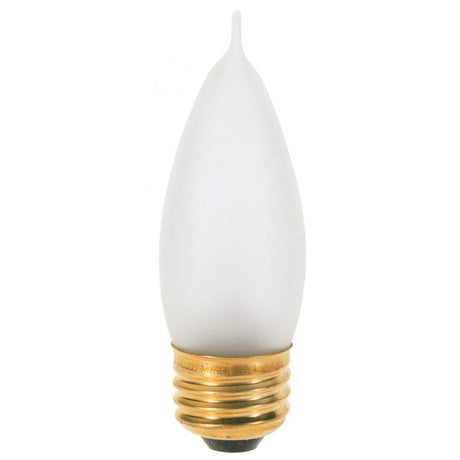 25 Watt CA10 Incandescent - Frost - 1500 Average rated hours - 200 Lumens - Medium base - 120 Volt - 2-Card