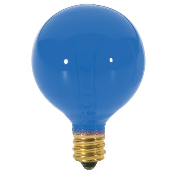 10 Watt G12 1/2 Incandescent - Transparent Blue - 1500 Average rated hours - Candelabra base - 120 Volt