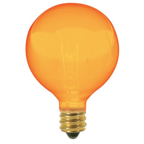 10 Watt G12 1/2 Incandescent - Transparent Amber - 1500 Average rated hours - Candelabra base - 120 Volt