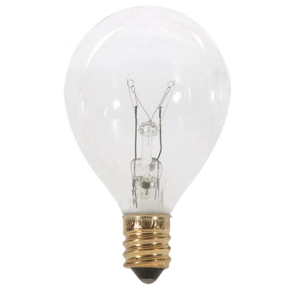 10 Watt G12 1/2 Pear Incandescent - Clear - 1500 Average rated hours - 60 Lumens - Candelabra base - 120 Volt