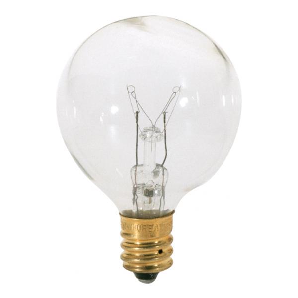 15 Watt G12 1/2 Incandescent - Clear - 1500 Average rated hours - 100 Lumens - Candelabra base - 120 Volt