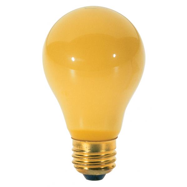 40 Watt A19 Incandescent - Yellow - 2000 Average rated hours - Medium base - 130 Volt - 2/Pack