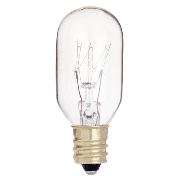 25 Watt T8 Incandescent - Clear - 2500 Average rated hours - 190 Lumens - Candelabra base - 130 Volt