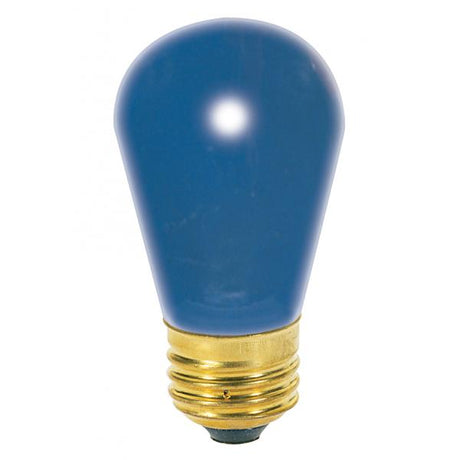 11 Watt S14 Incandescent - Ceramic Blue - 2500 Average rated hours - Medium base - 130 Volt