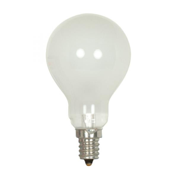 40 Watt A15 Incandescent - Frost - Appliance Lamp - 1000 Average rated hours - 420 Lumens - Candelabra base - 130 Volt