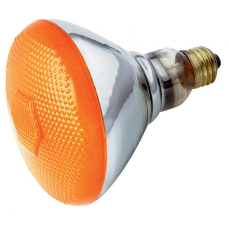 100 Watt BR38 Incandescent - Amber - 2000 Average rated hours - Medium base - 120 Volt