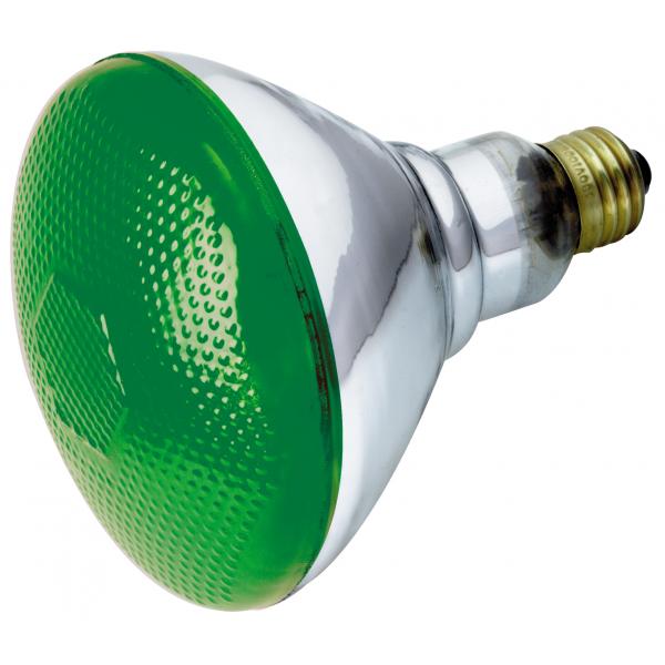 100 Watt BR38 Incandescent - Green - 2000 Average rated hours - Medium base - 120 Volt