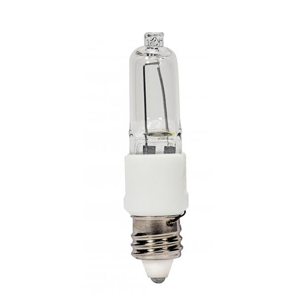 20 Watt - Halogen / Excel - T3 - Clear - 3000 Average rated hours - 200 Lumens - Mini Candelabra base - 120 Volt