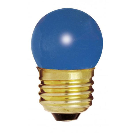 7.5 Watt S11 Incandescent - Ceramic Blue - 2500 Average rated hours - Medium base - 120 Volt - Carded