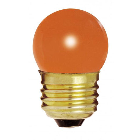 7.5 Watt S11 Incandescent - Ceramic Orange - 2500 Average rated hours - Medium base - 120 Volt - Carded