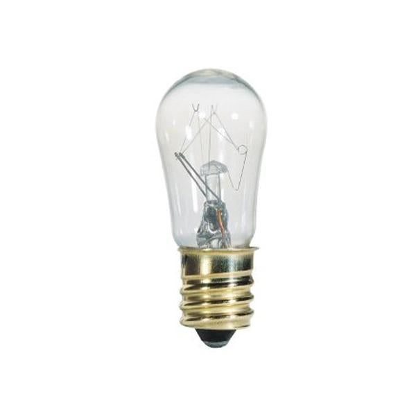 3 Watt S6 Incandescent - Clear - 1500 Average rated hours - 10 Lumens - Candelabra base - 130 Volt