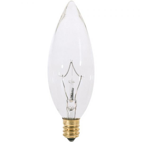 25 Watt BA9 1/2 Incandescent - Clear - 1500 Average rated hours - 220 Lumens - European base - 120 Volt - 2-Card