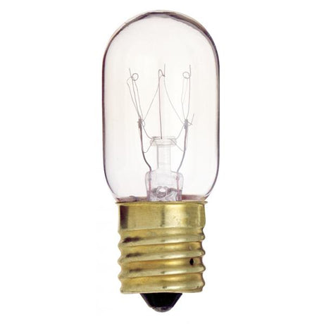 15 Watt T7 Incandescent - Clear - 2500 Average rated hours - 95 Lumens - Intermediate base - 130 Volt - Carded