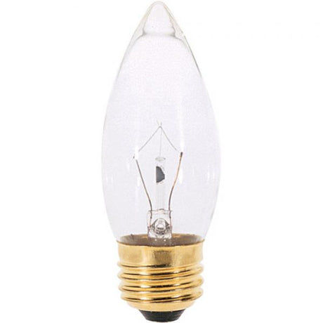 40 Watt B10 Incandescent - Clear - 2000 Average rated hours - 300 Lumens - Medium base - 120 Volt - 2-Card