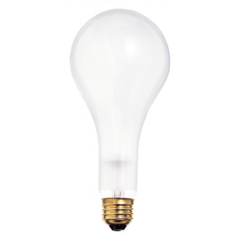 300 Watt PS25 Incandescent - Frost - 5000 Average rated hours - 3600 Lumens - Medium base - 130 Volt