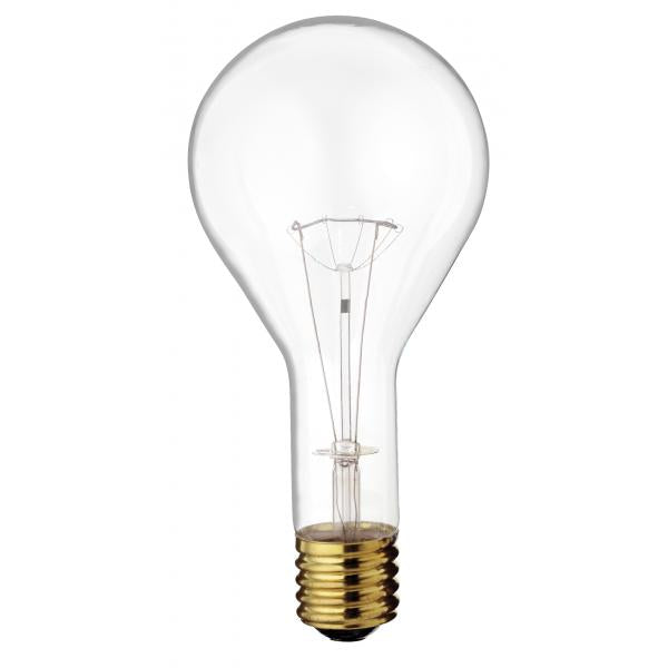 300 Watt PS35 Incandescent - Clear - 2500 Average rated hours - 3600 Lumens - Mogul base - 130 Volt