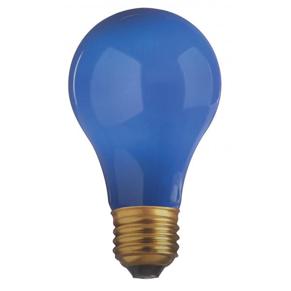 40 Watt A19 Incandescent - Ceramic Blue - 2000 Average rated hours - Medium base - 130 Volt