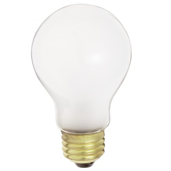 25 Watt A19 Incandescent - Frost - 1500 Average rated hours - 250 Lumens - Medium base - 34 Volt