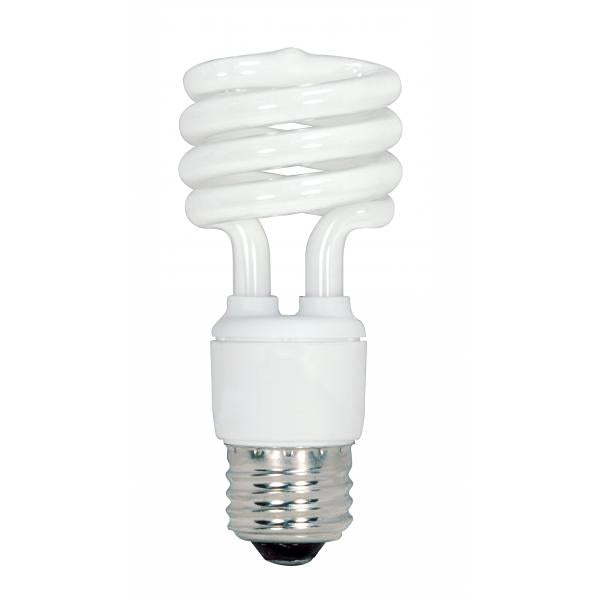 13 Watt - Mini Spiral Compact Fluorescent - 2700K - 82 CRI - Medium base - 120 Volt - 4-pack