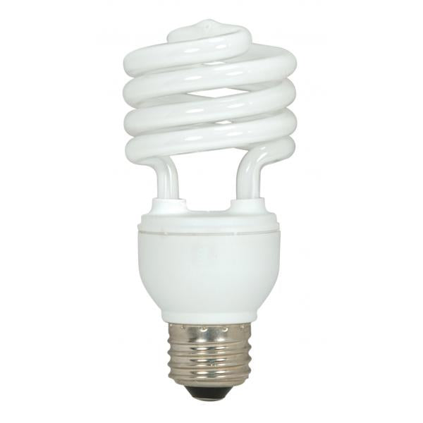 18 Watt - Mini Spiral Compact Fluorescent - 4100K - 82 CRI - Medium base - 120 Volt - 3-pack