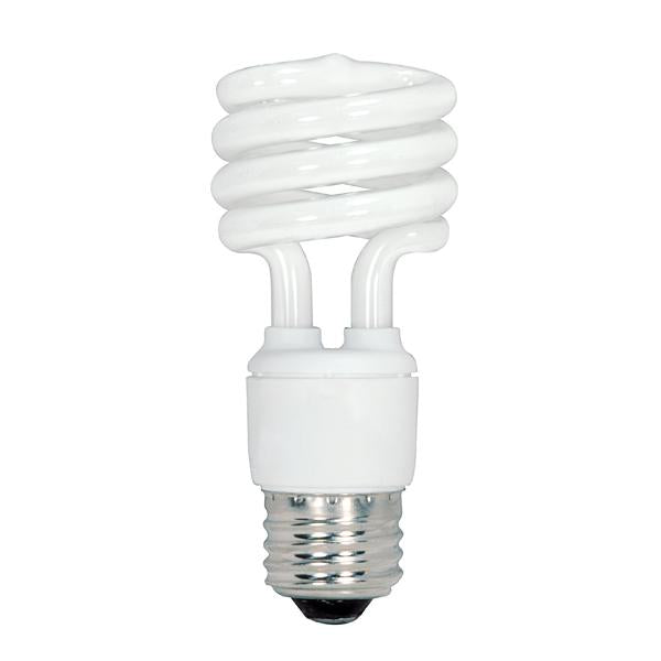 13 Watt - Mini Spiral Compact Fluorescent - 2700K - 82 CRI - Medium base - 120 Volt - 8-pack