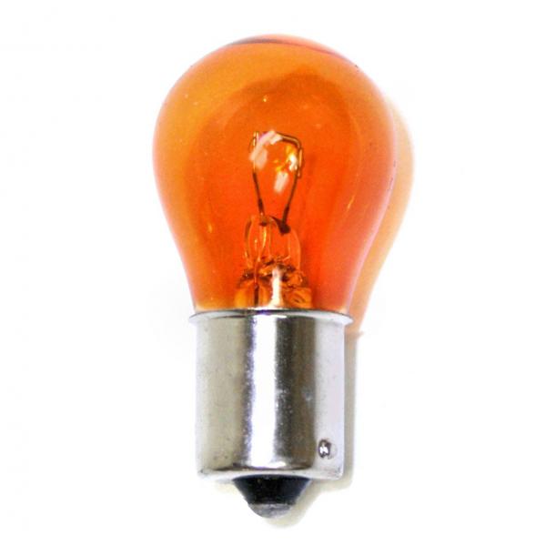 26.88 Watt miniature - S8 - 1200 Average rated hours - Bayonet Single Contact Base - Amber - 12.8 Volt