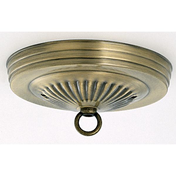 Ribbed Canopy Kit - Antique Brass Finish
